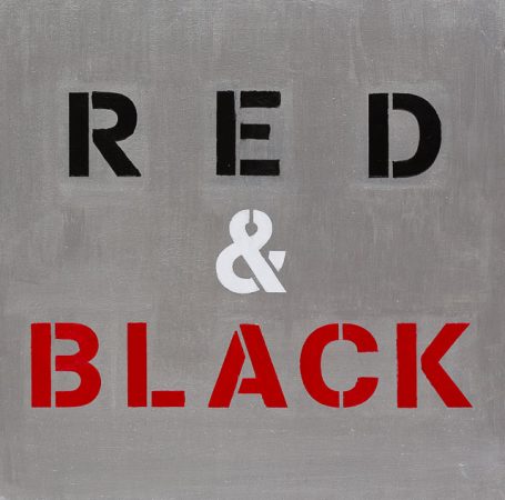 Red & Black (2014) - 12in X 12in -Punk The Transatlantic Paintings - Chris-Billington - Sold Modern Art